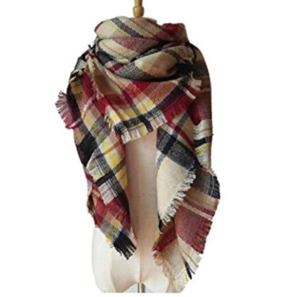 C.C. Boutique Accessories - ONE LEFT!!  Oversized Plaid Tartan Blanket Scarf